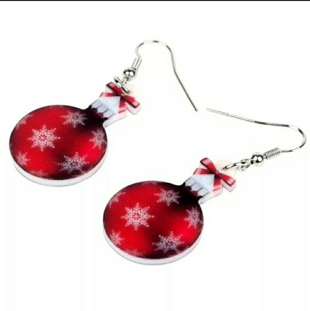 Christmas ornament Dangle Earrings.
